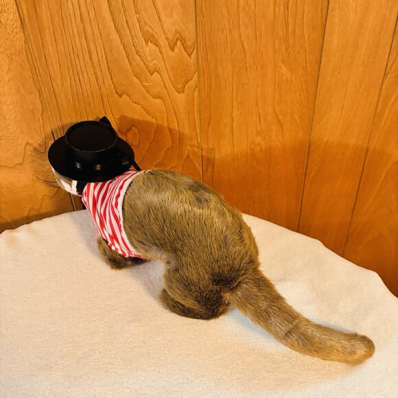 Pokey Colonial Navy Mascot Ferretworld Plush 1980s Ferret Toy Vintage Hat Outfit - Picture 3 of 8